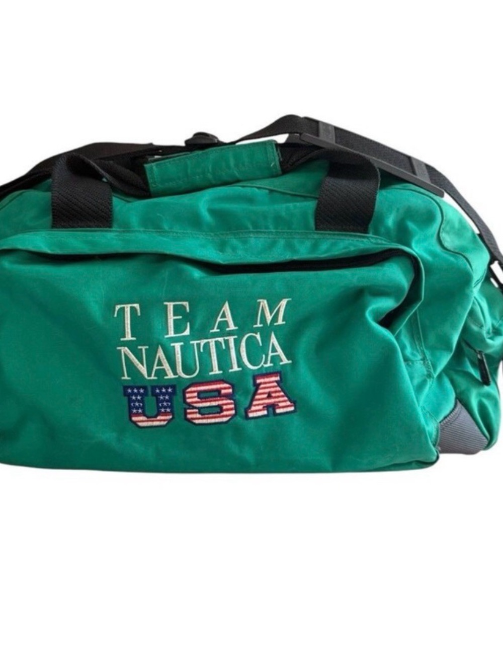 Nautica Green Team USA Duffel Bag-vintage
